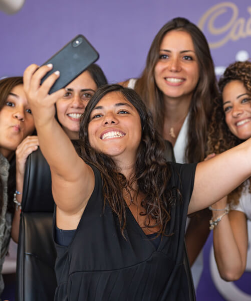 Girls taking a selfie